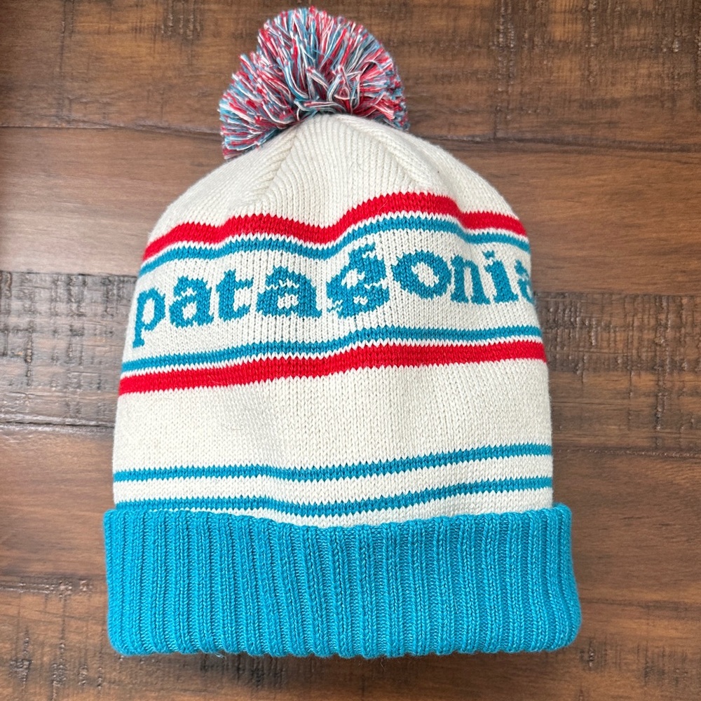 Patagonia Adult Beanie - Cream, Red, and Blue
